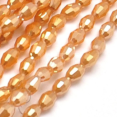 Electroplate Glass Beads Strands EGLA-J013-4X6mm-FM4-1