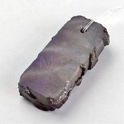 Electroplated Natural Dragon Bone Stone Big Pendants G-I177-17-1