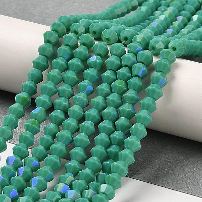 Opaque Solid Color Imitation Jade Glass Beads Strands EGLA-A039-P4mm-L07-1