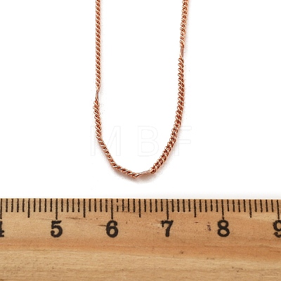 Brass Curb Chains Necklaces for Women NJEW-D302-18RG-1