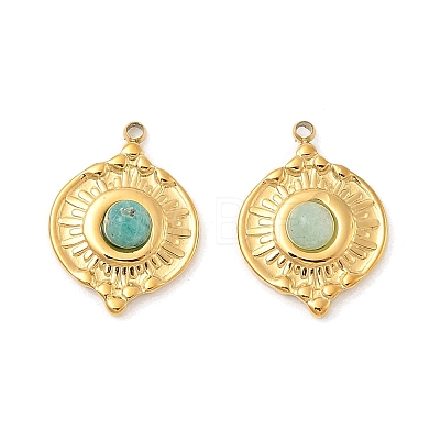 Natural Amazonite Pendants STAS-F312-15G-01-1