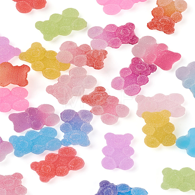 160Pcs 16 Style Opaque Flatback Resin Cabochons RESI-TA0001-34-1