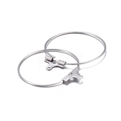 316 Surgical Stainless Steel Hoop Earring Findings STAS-P238-09P-02-1