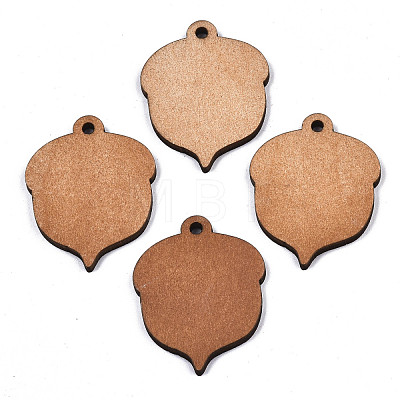 Autumn Theme Printed Basswood Pendants WOOD-N006-32-1