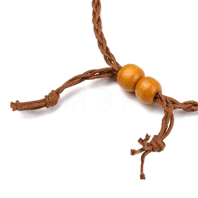 Adjustable Braided Waxed Cord Macrame Pouch Necklace Making NJEW-I243-A01-1