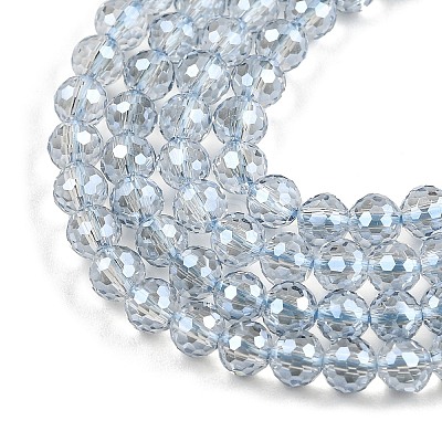 Electroplate Transparent Glass Beads EGLA-B013-02A-PL05-1