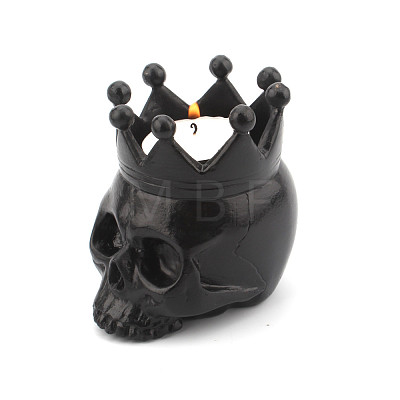 Halloween Theme Resin Candle Holder CAND-PW0003-030EB-1