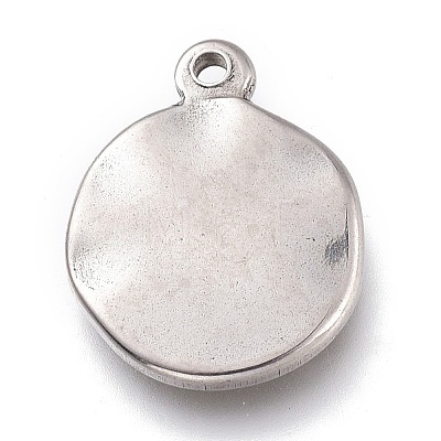 304 Stainless Steel Coin Pendants STAS-Z017-02P-1