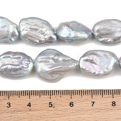 Dyed Natural Baroque Keshi Pearl Beads Strands PA-CBAFEE8-13-1
