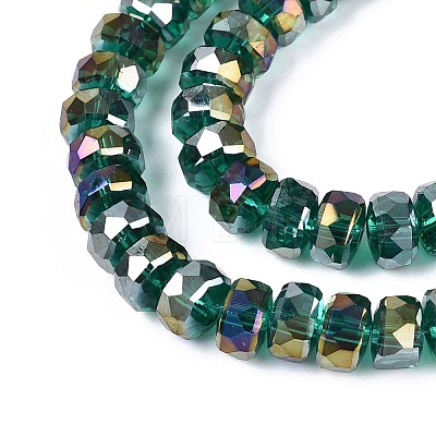 Electroplate Transparent Glass Beads Strands X-EGLA-N022-04A-D10-1