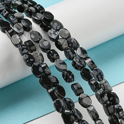 Natural Snowflake Obsidian Beads Strands G-M420-H11-03-1