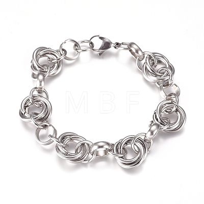 Tarnish Resistant 304 Stainless Steel Chain Bracelets BJEW-L661-04P-1