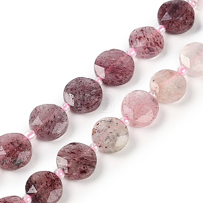 Natural Strawberry Quartz Beads Strands G-C116-A41-01-1