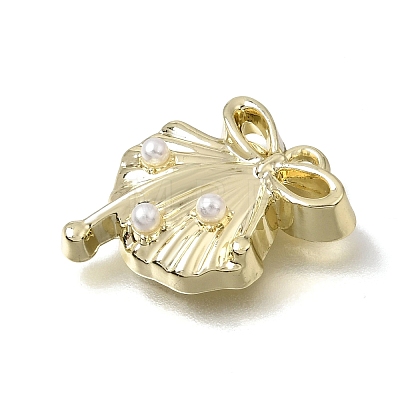 Brass & Plastic Pearl Pendants PL-CBAE379-07LG-B-1