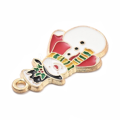 Christmas Theme Alloy Enamel Pendants X-ENAM-D060-04B-1