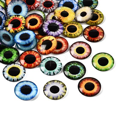 Printed Transparent Glass Cabochons GL-CBAA22A-09-1