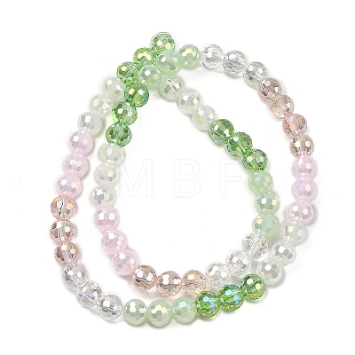 Electroplate Glass Beads Strands EGLA-D300-06-6mm-02-1