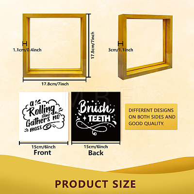 3Pcs Rubber Wood Picture Frames AJEW-WH0444-002-1