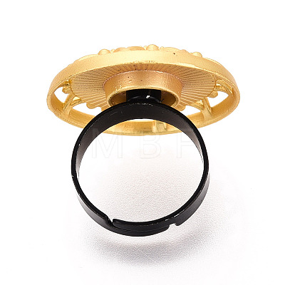 Adjustable Alloy & Iron Bezel Cup Ring Base with Rotatable Tray MAK-T012-12G-1