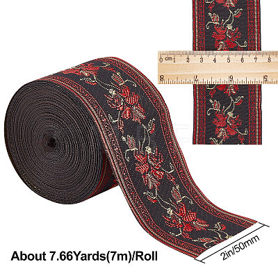 Gorgecraft Ethnic Style Polyester Ribbon OCOR-GF0002-04E-1