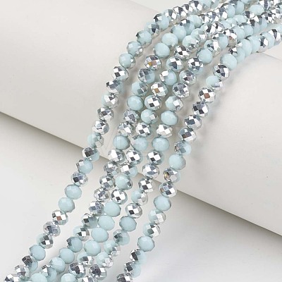Electroplate Opaque Glass Beads Strands EGLA-A034-P4mm-M03-1