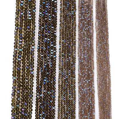 Electroplate Glass Beads Strands EGLA-A034-T3mm-L30-1