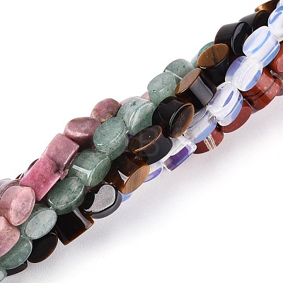 Natural & Synthetic Mixed Gemstone Beads Strands G-T143-33M-1