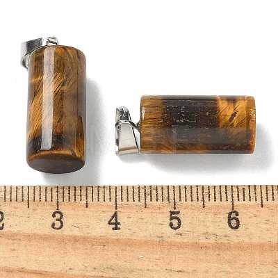 Natural Tiger Eye Pendants G-B127-17P-01-1