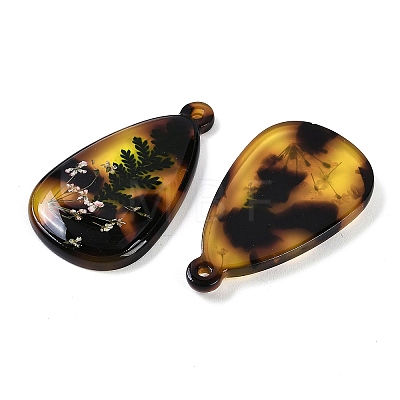 Epoxy Resin Pendants RESI-S09-01J-RS-1