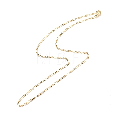 Brass Figaro Chains Necklace for Women X-NJEW-P265-28G-1
