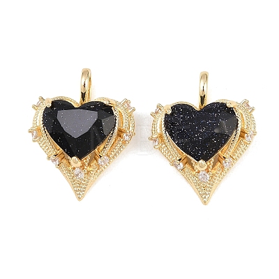 Brass Micro Pave Clear Cubic Zirconia Pendants KK-H257-08B-G02-1