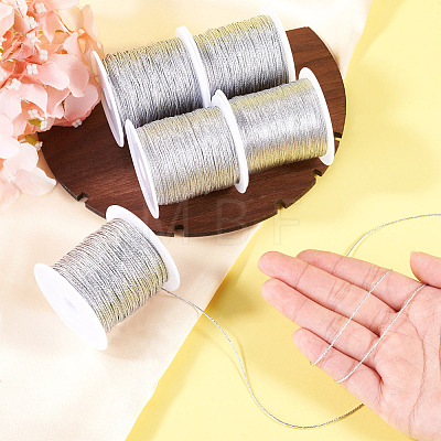 5 Rolls 5 Sizes Round PET Metallic Thread MCOR-TA0001-02A-1