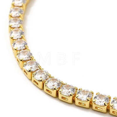 Clear Cubic Zirconia Tennis Bracelet X-BJEW-A132-02G-1