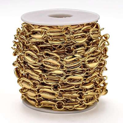 Handmade Alloy Link Chains LCHA-L001-01G-1