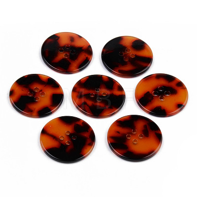 4-Hole Cellulose Acetate(Resin) Buttons BUTT-S026-001D-02-1