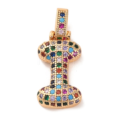 Brass Micro Pave Cubic Zirconia Pendants KK-C076-29I-G02-1