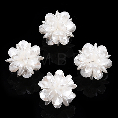 Handmade ABS Plastic Imitation Pearl Woven Beads FIND-N050-19-01-1