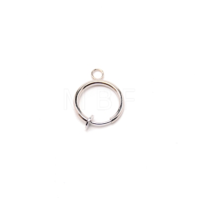 Brass Clip-on Hoop Earring Findings KK-WH0047-02D-1