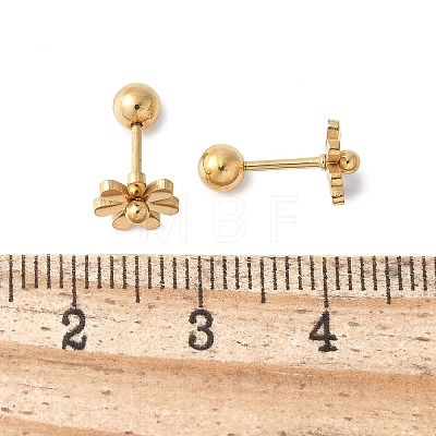 304 Stainless Steel Stud Earrings X-EJEW-E603-01A-G-1