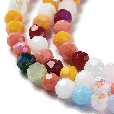 Opaque Glass Beads Strands EGLA-A035-P4mm-HL01-1