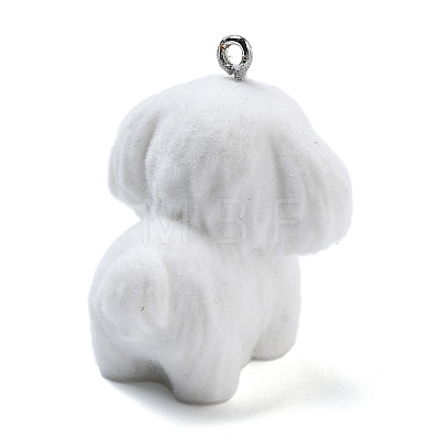 Flocky Resin Pendants RESI-Q002-06B-1