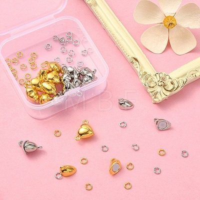 20Pcs 2 Colors Heart Alloy Magnetic Clasps FIND-YW0003-23-1