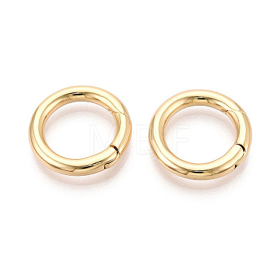 Brass Spring Gate Rings KK-T078-20G-04-1