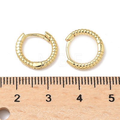 Textured Brass Hoop Earrings EJEW-A132-13G-1