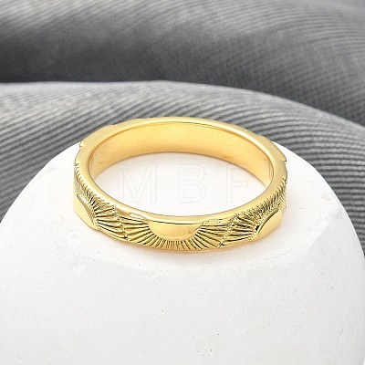 304 Stainless Steel Sun Shin Finger Ring for Women RJEW-B109-04G-1