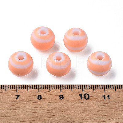 Opaque Striped Acrylic Beads MACR-S373-27A-08-1