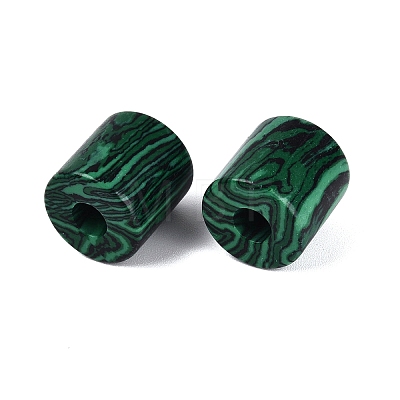 Synthetic Malachite European Beads G-P520-05L-1