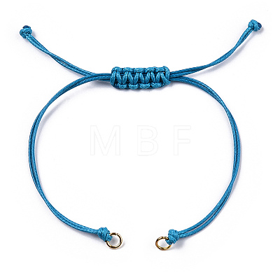 Korean Waxed Polyester Cord Braided Bracelets MAK-T010-04G-1