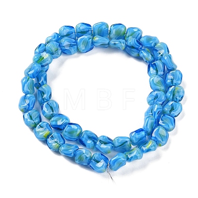 Handmade Milleflori Glass Beads Strands LAMP-M018-01A-04-1