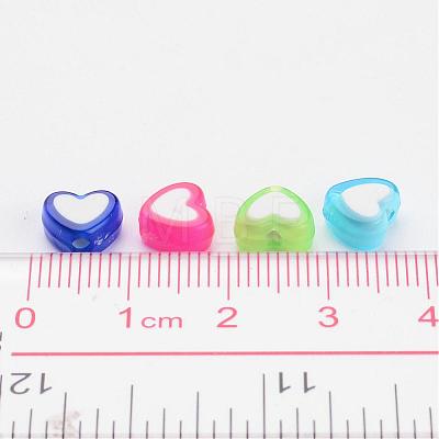 Transparent Heart Acrylic Beads X-TACR-S117-M-1